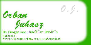 orban juhasz business card